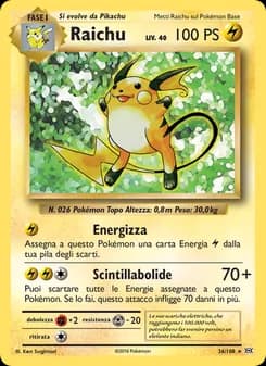 Raichu card in Italian