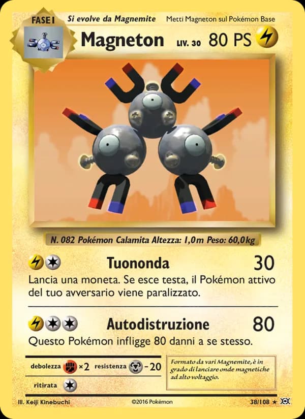 Magneton card in Italian