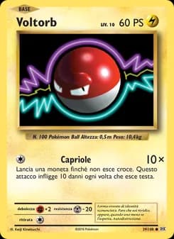 Voltorb card in Italian