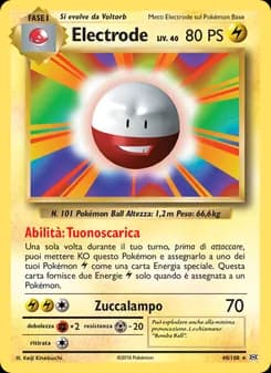 Electrode card in Italian