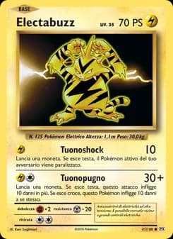 Electabuzz card in Italian