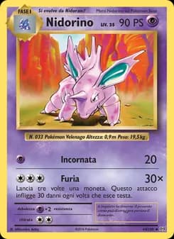 Nidorino card in Italian
