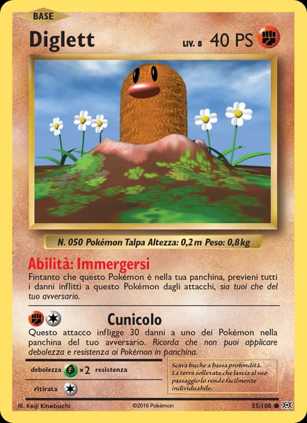 Diglett card in Italian