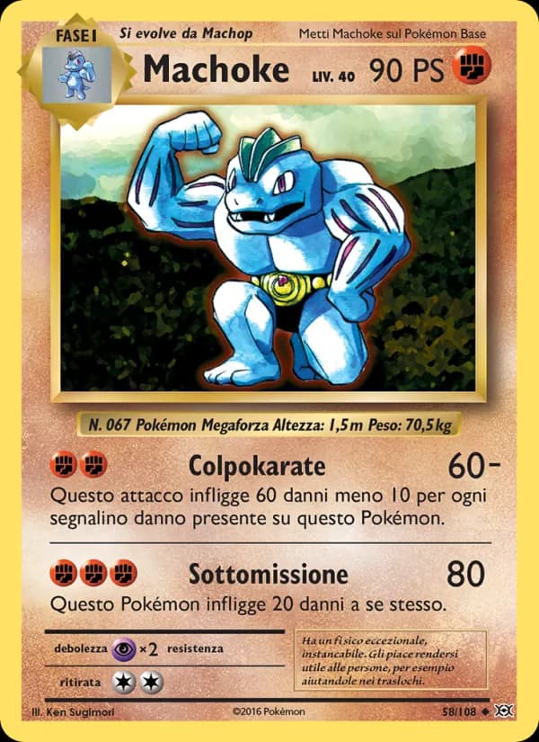 Machoke card in Italian