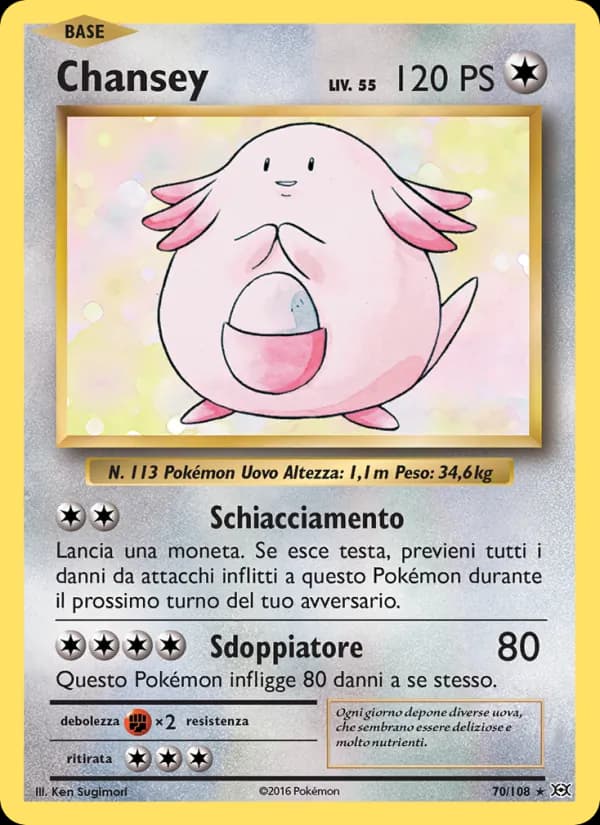 Chansey card in Italian