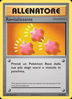 Revitalizzante card in Italian