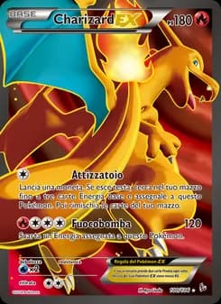 Charizard EX card in Italian