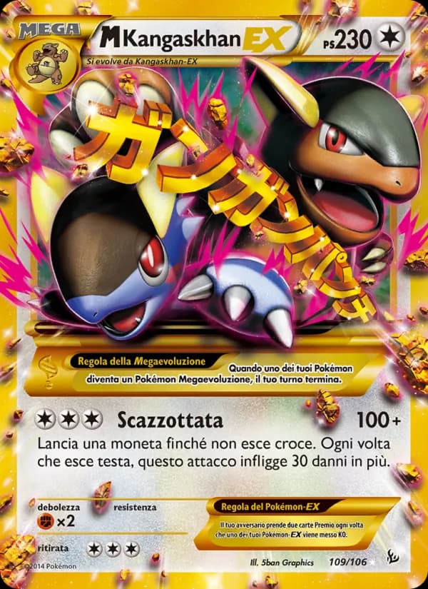 M Kangaskhan EX card in Italian