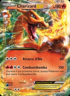 Charizard EX card in Italian