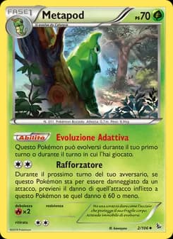 Metapod card in Italian