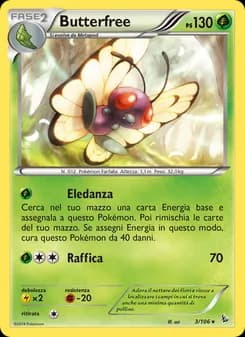 Butterfree card in Italian