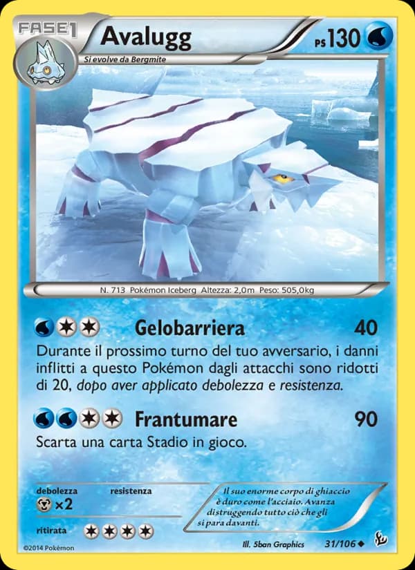 Avalugg card in Italian