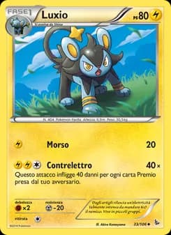 Luxio card in Italian