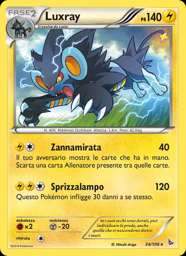 Luxray card in Italian
