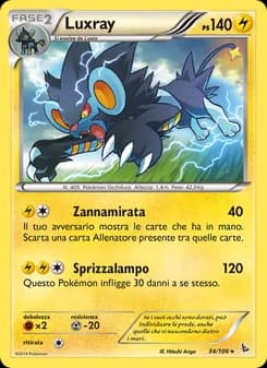 Luxray card in Italian