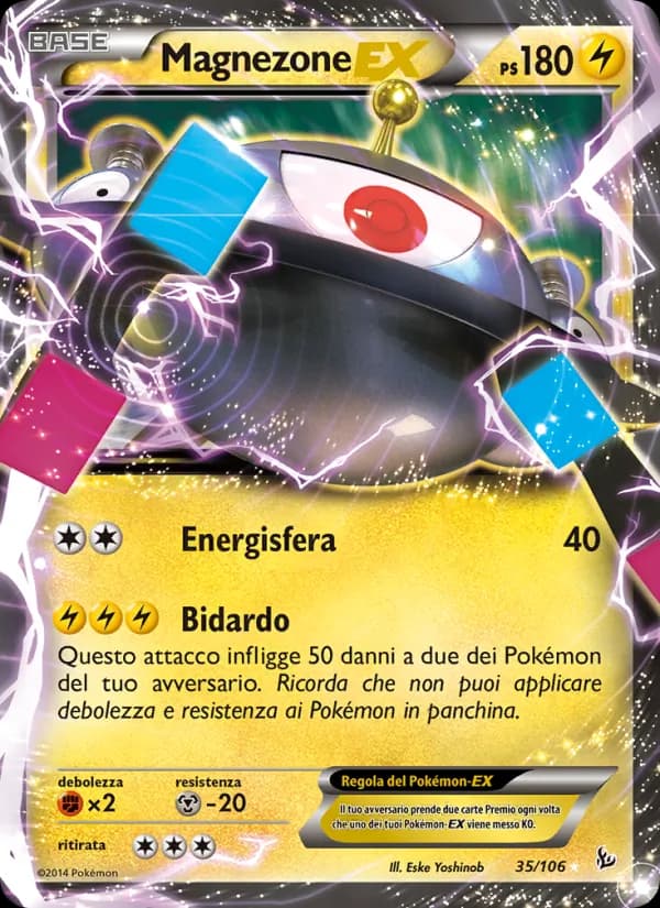 Magnezone EX card in Italian
