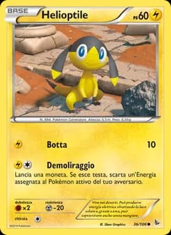 Helioptile card in Italian