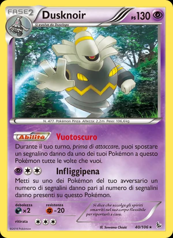 Dusknoir card in Italian