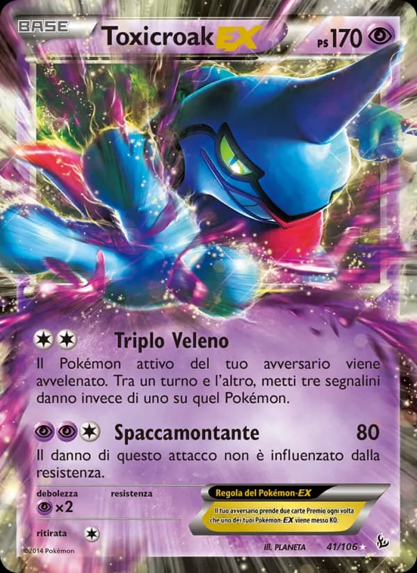 Toxicroak EX card in Italian