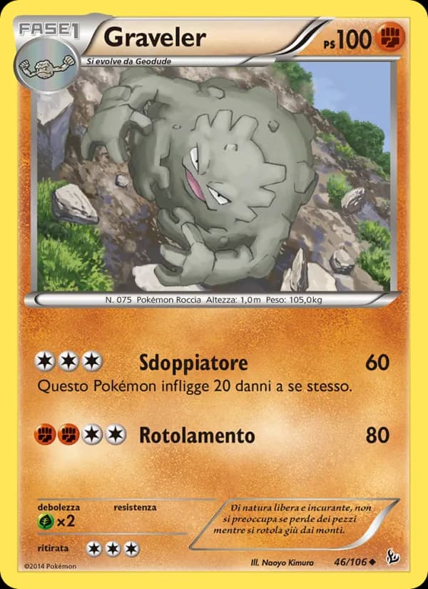 Graveler card in Italian