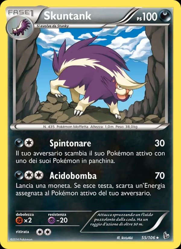 Skuntank card in Italian
