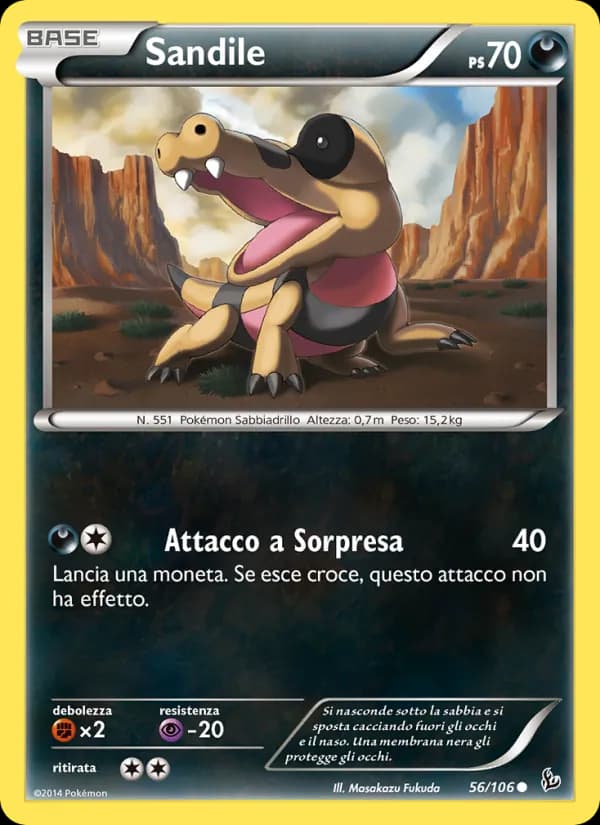 Sandile card in Italian