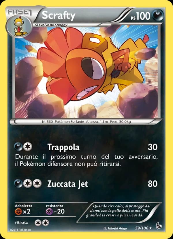 Scrafty card in Italian
