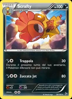 Scrafty card in Italian