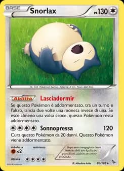 Snorlax card in Italian