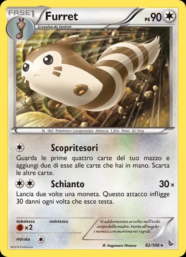 Furret card in Italian