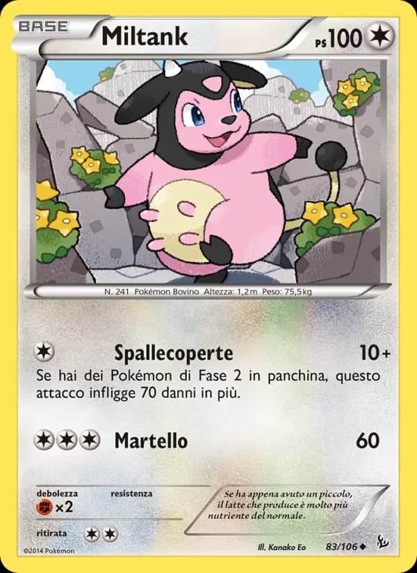Miltank card in Italian