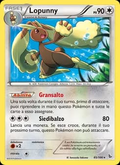 Lopunny card in Italian