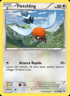 Fletchling card in Italian