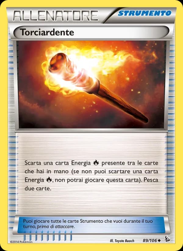 Torciardente card in Italian