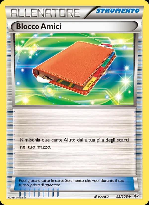 Blocco Amici card in Italian