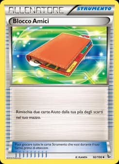 Blocco Amici card in Italian