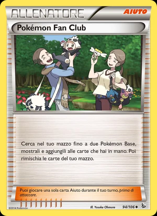 Pokémon Fan Club card in Italian