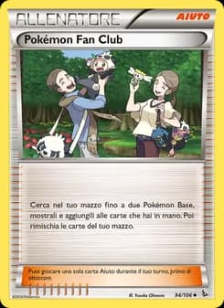 Pokémon Fan Club card in Italian