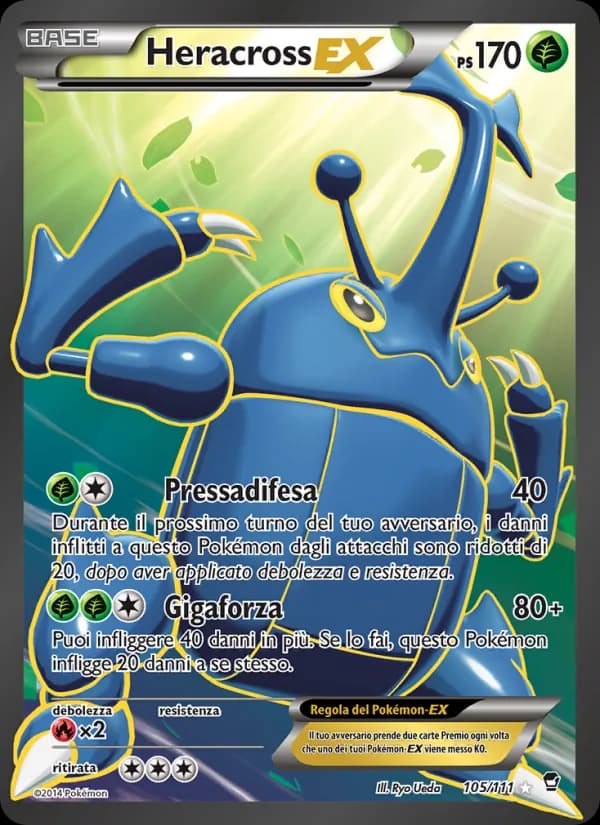 Heracross EX card in Italian