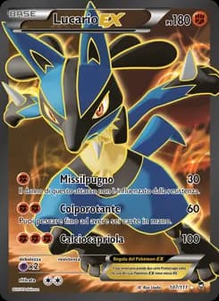 Lucario EX card in Italian