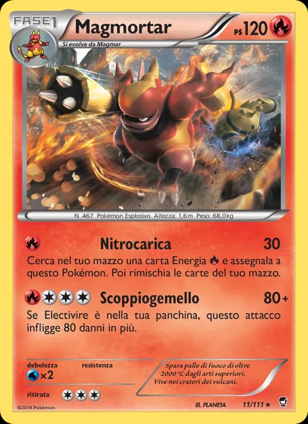 Magmortar card in Italian