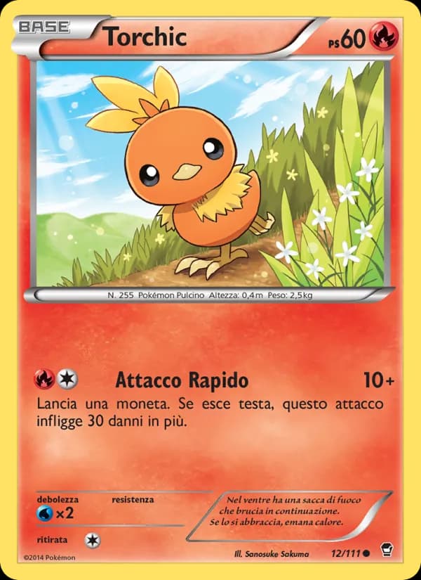 Torchic card in Italian