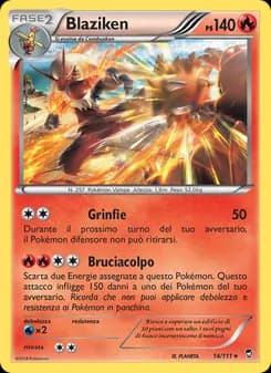 Blaziken card in Italian