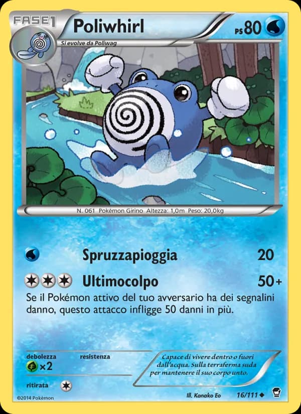 Poliwhirl card in Italian