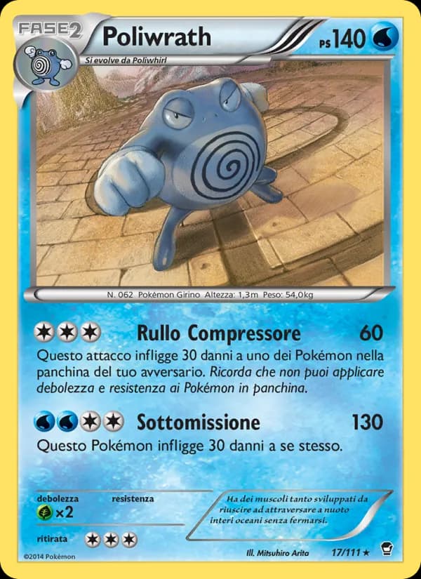 Poliwrath card in Italian