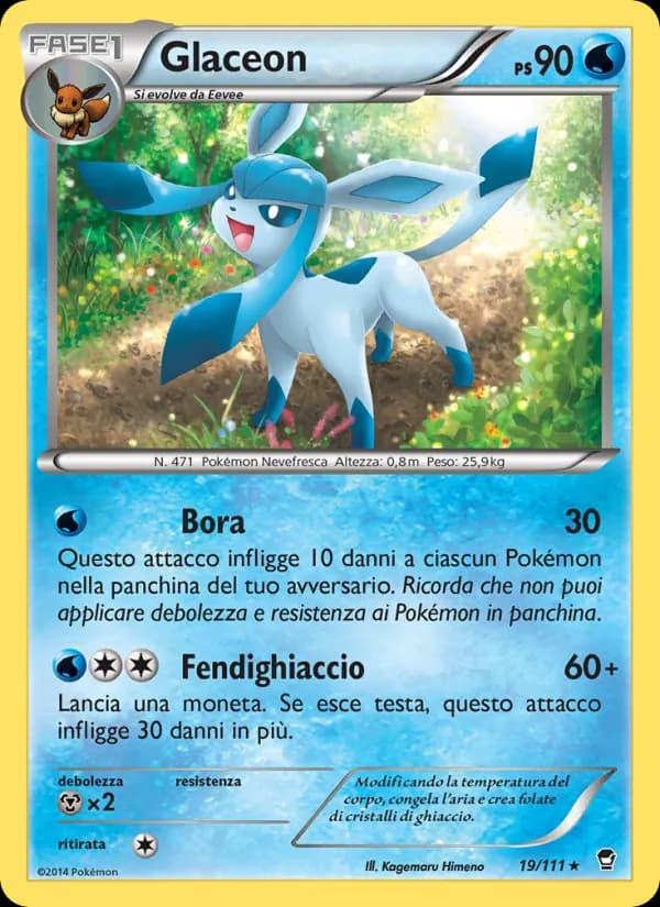 Glaceon card in Italian