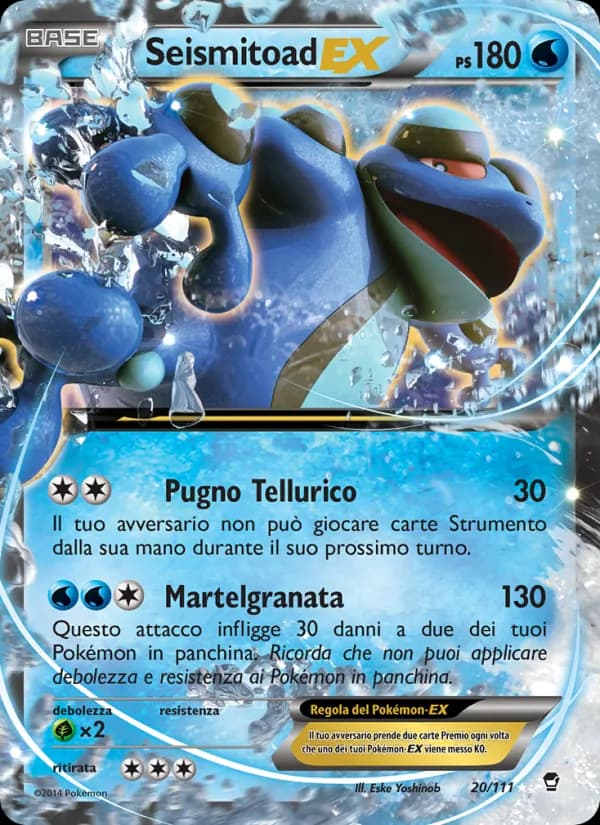 Seismitoad EX card in Italian