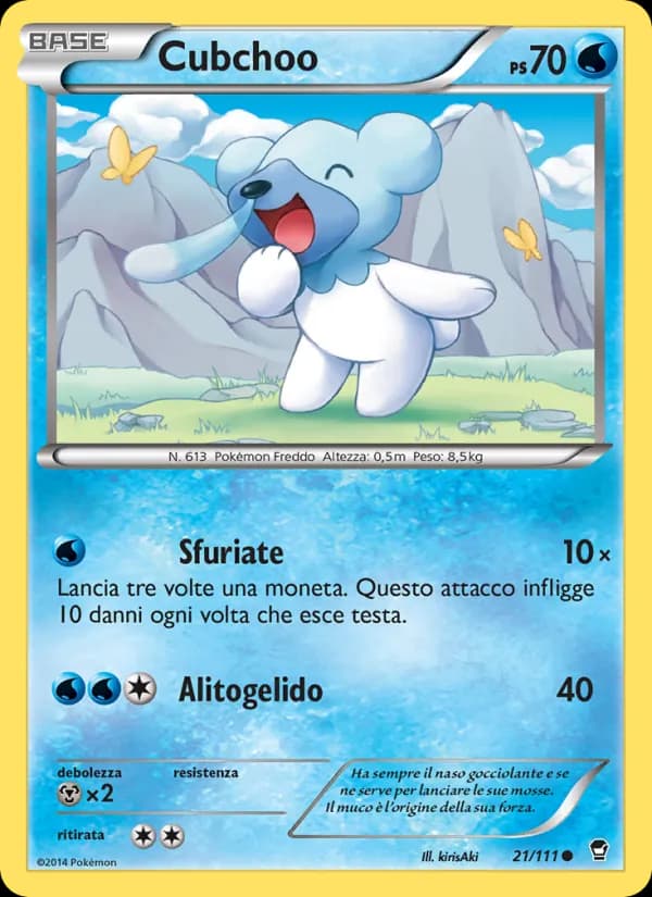Cubchoo card in Italian