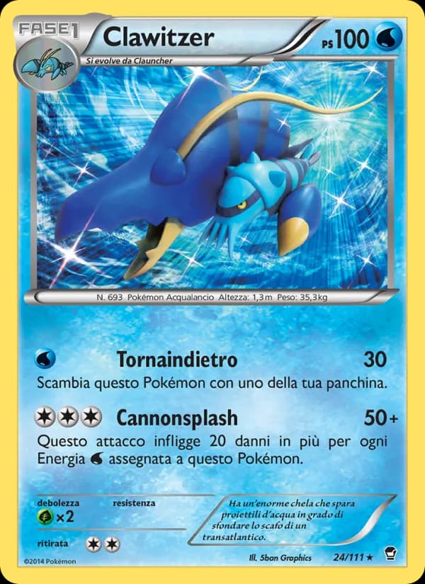 Clawitzer card in Italian