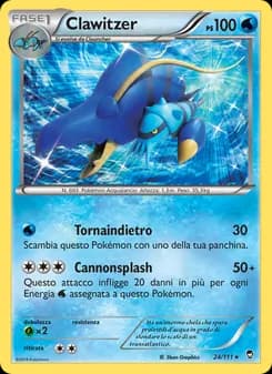 Clawitzer card in Italian